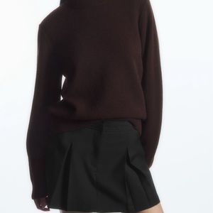 COS low rise pleated wool skirt